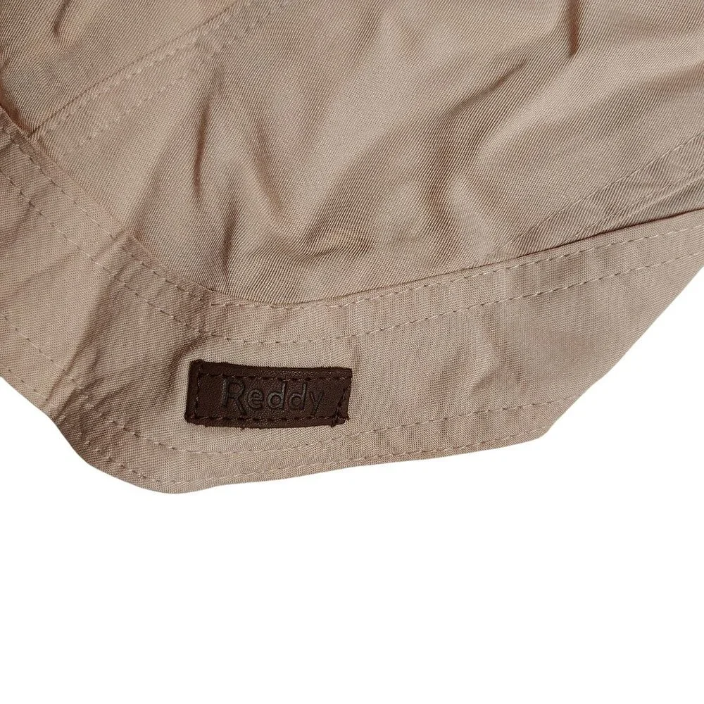 Reddy Size Large Beige Button-Up Dog Shirt With Collar And Short Sleeves